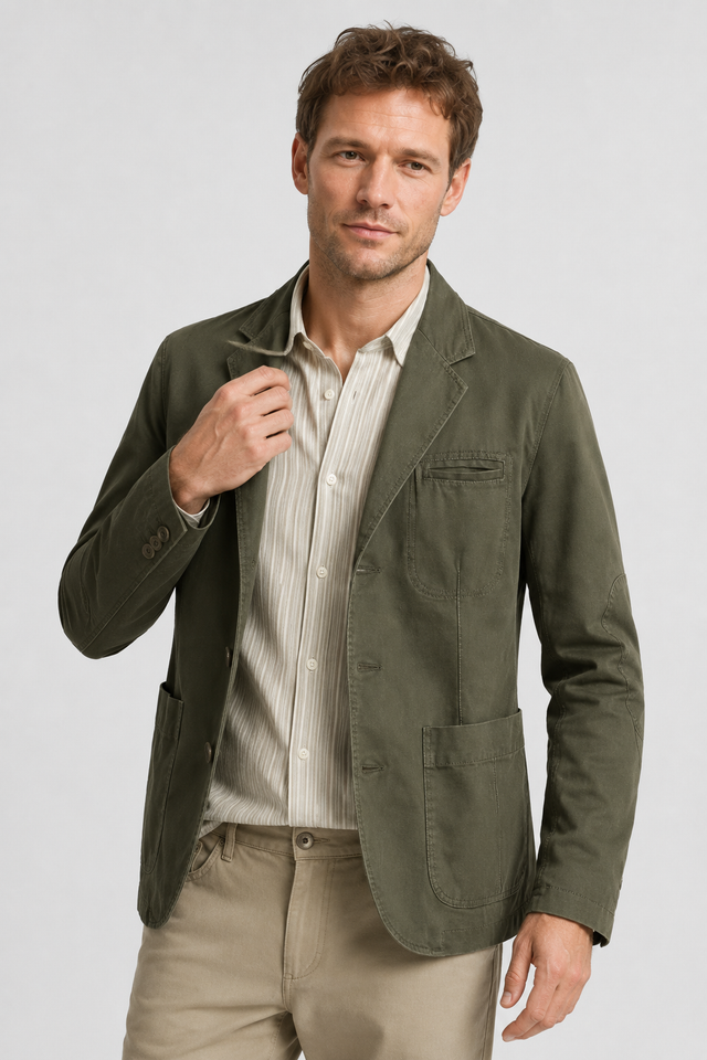 NOMU | Men's Smart Casual Cotton Blazer – Modern Tailored Jacket