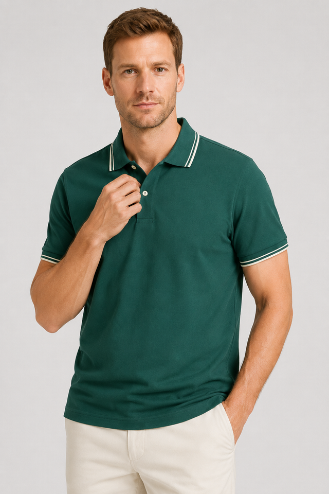 NOMU | Men's Classic Polo Shirt – Contrast Trim Casual Fit