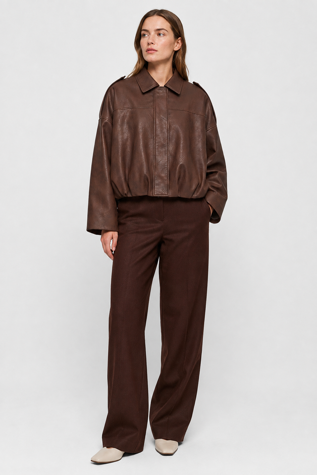 NOMU | Women’s Leather Cropped Jacket