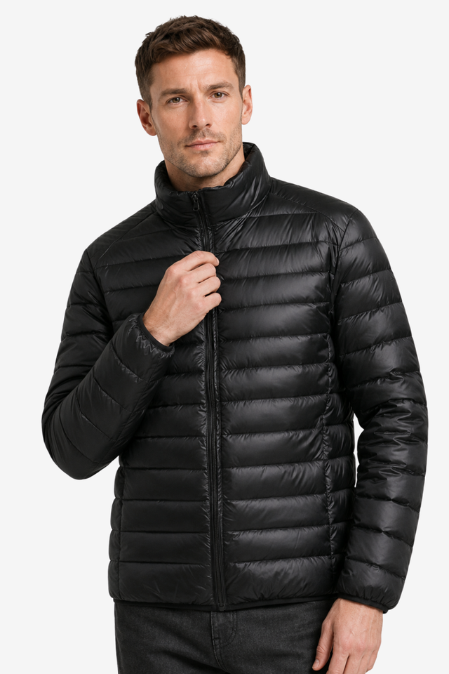 NOMU | Men's Lightweight Quilted Puffer Jacket – Minimalist Insulated Zip-Up Outerwear