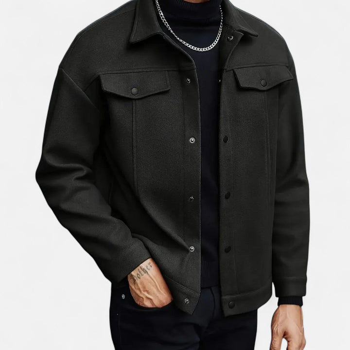 Men’s Refined Button Closure Jacket