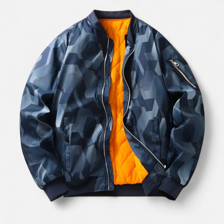 Men’s Polyester Vintage Inspired Bomber Jacket