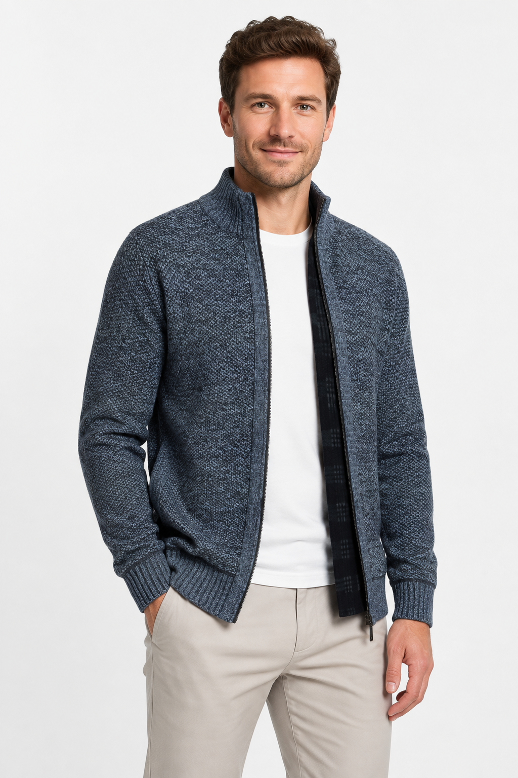NOMU | Men’s Knitted Zip Cardigan