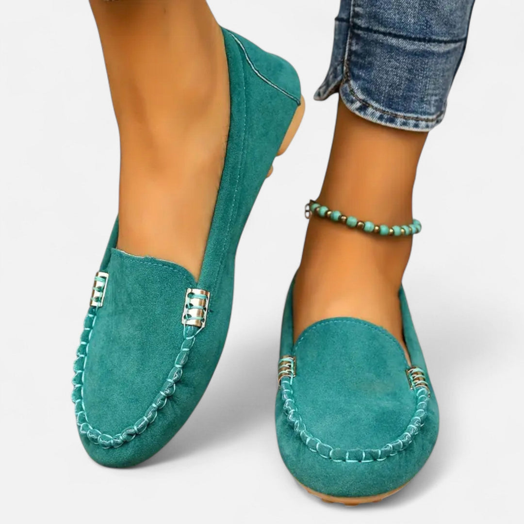 Women’s Metal-Accent Loafers – Heritage Charm