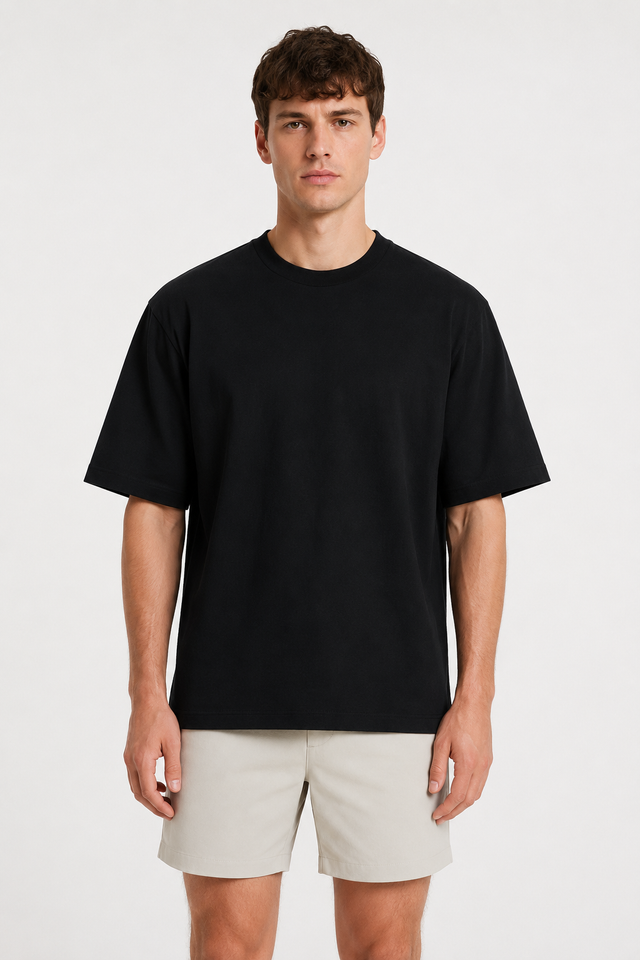 NOMU | Men's Oversized Crew Neck T-Shirt – Relaxed Fit Casual Everyday Tee