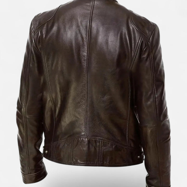 Men’s Faux Leather Zip Coat