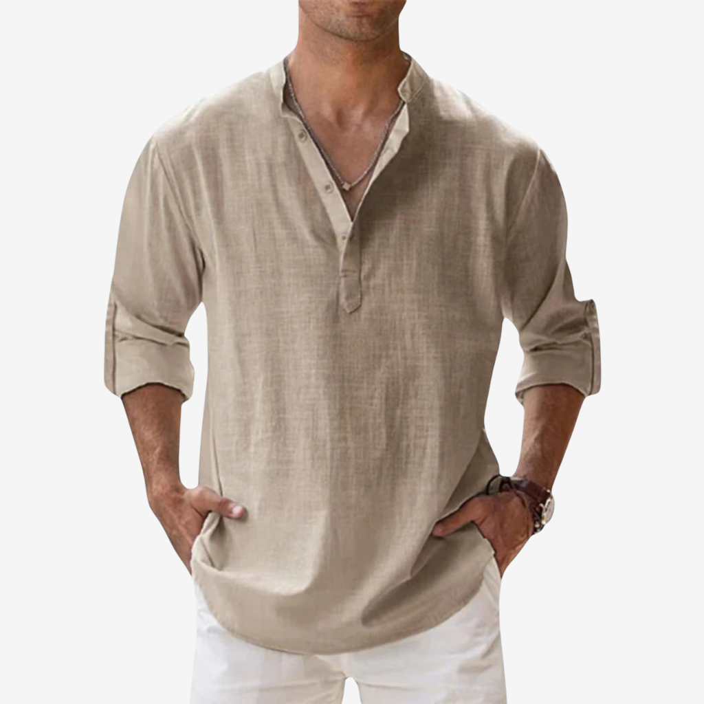NOMU | Men's Linen Shirt – Casual Relaxed Fit Breathable Top
