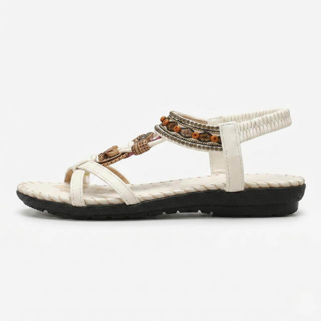 NOMU | Women’s Beaded Strap Flat Sandals