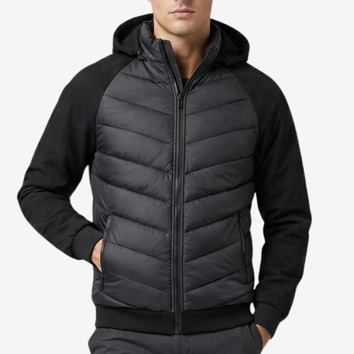 NOMU | Men's Hooded Puffer Jacket – Lightweight Insulated Zip-Up Outerwear