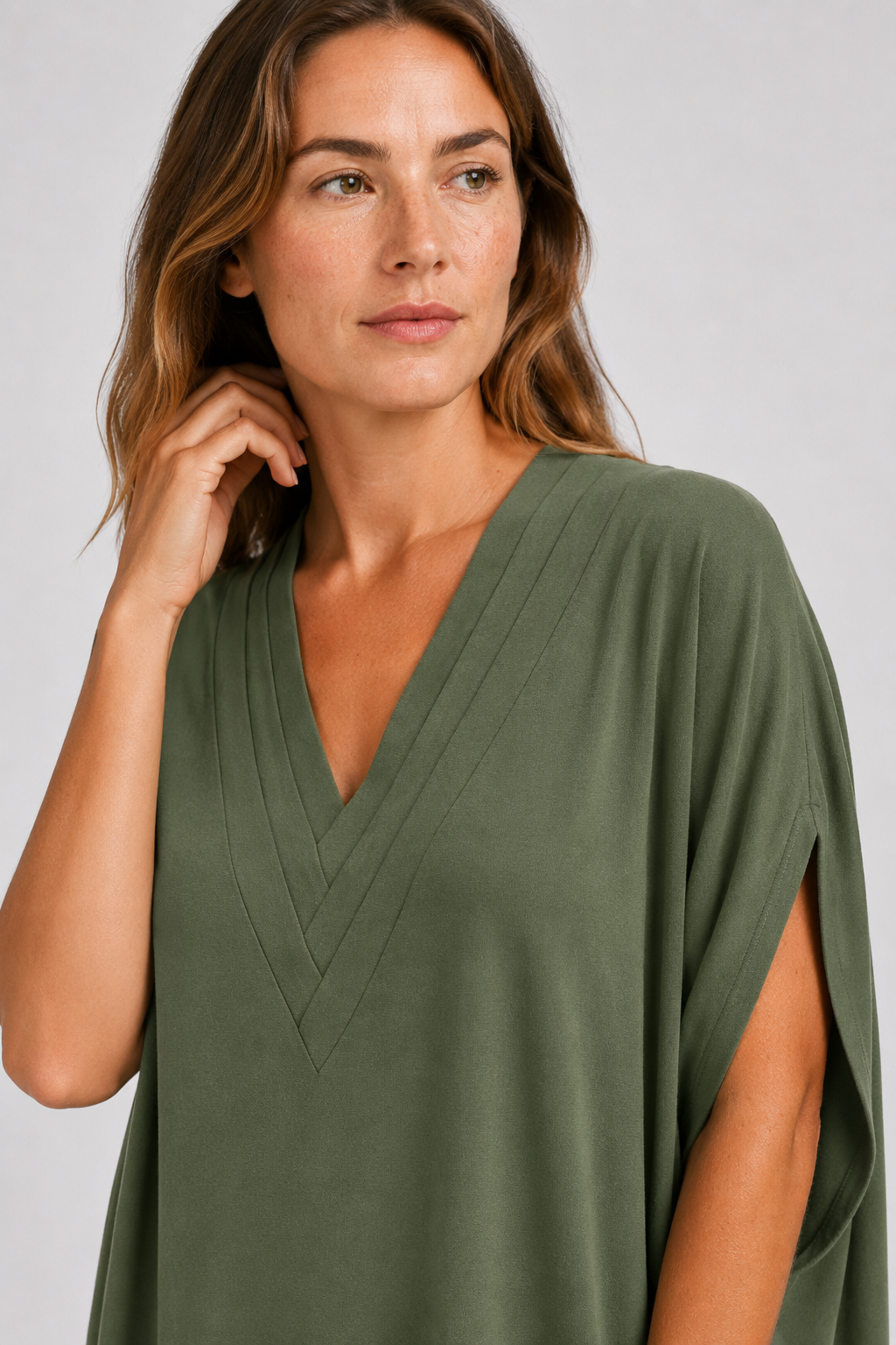 NOMU | Women's Casual V-Neck Loose Mini Dress – Comfortable Short Sleeve Everyday Dress