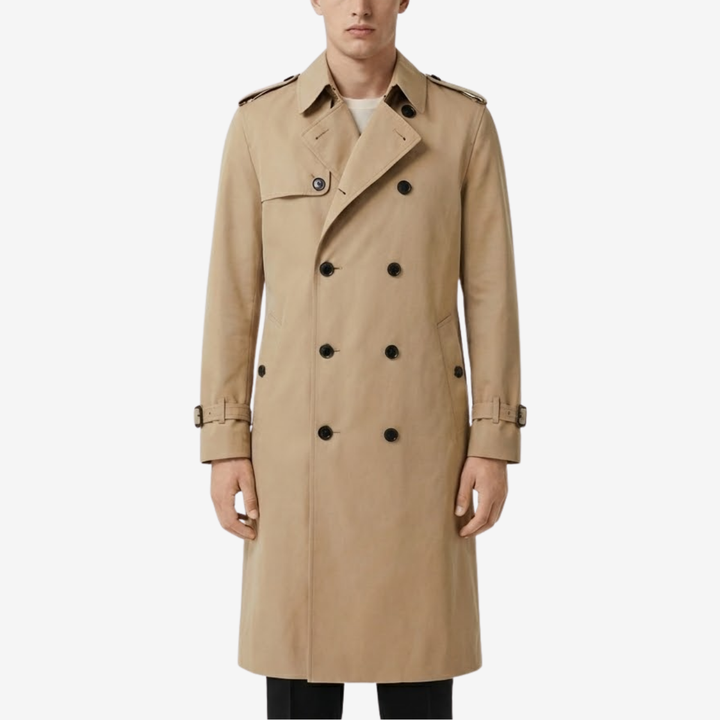 NOMU | Men's Classic Double-Breasted Trench Coat – Timeless Tailored Outerwear