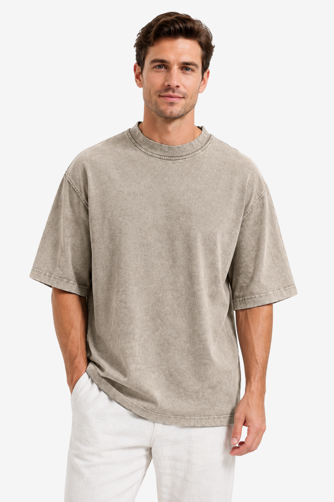 NOMU | Men's Relaxed T Shirt – Crew Neck Oversized Short Sleeve Design