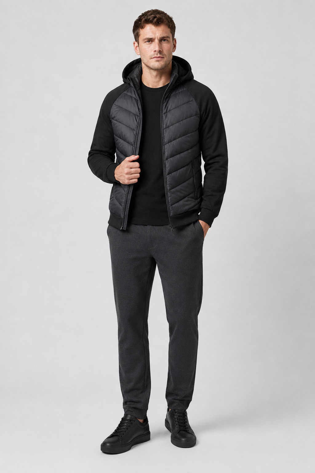 NOMU | Men's Hooded Puffer Jacket – Lightweight Insulated Zip-Up Outerwear