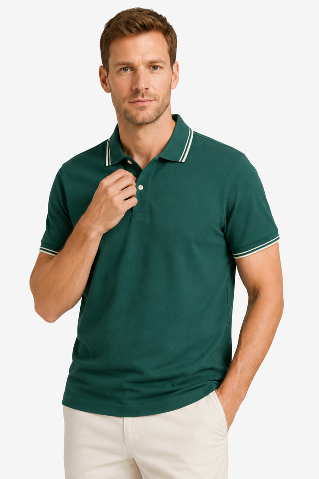 NOMU | Men's Classic Polo Shirt – Contrast Trim Casual Fit