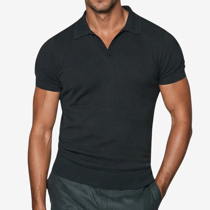 NOMU | Men’s Short Sleeve Open Collar Polo Shirt