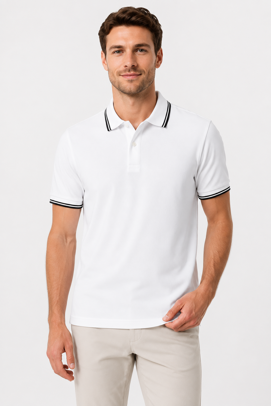 NOMU | Men's Classic Polo Shirt – Contrast Trim Casual Fit