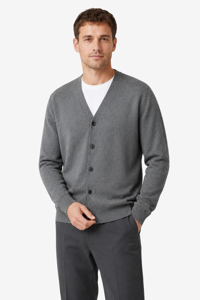 NOMU | Men's Classic Knit Cardigan – Lightweight Button-Up Sweater