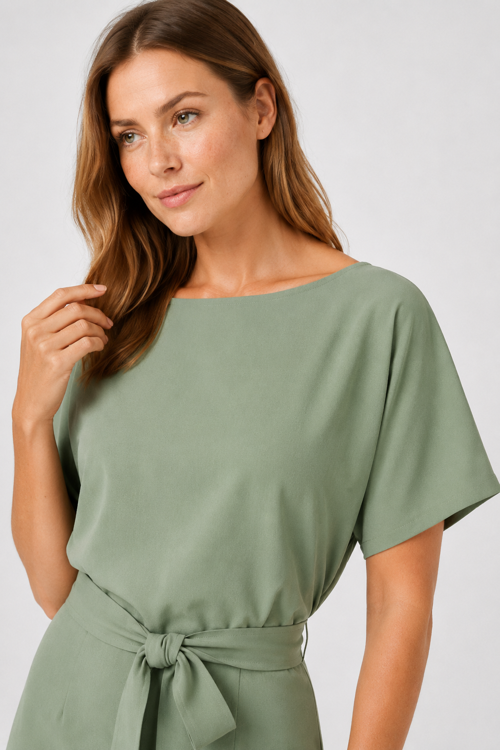 NOMU | Women's Minimalist Belted Wide-Leg Jumpsuit – Elegant Relaxed One-Piece Outfit