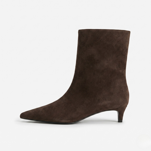 NOMU | Women’s Suede Pointed Toe Ankle Boots
