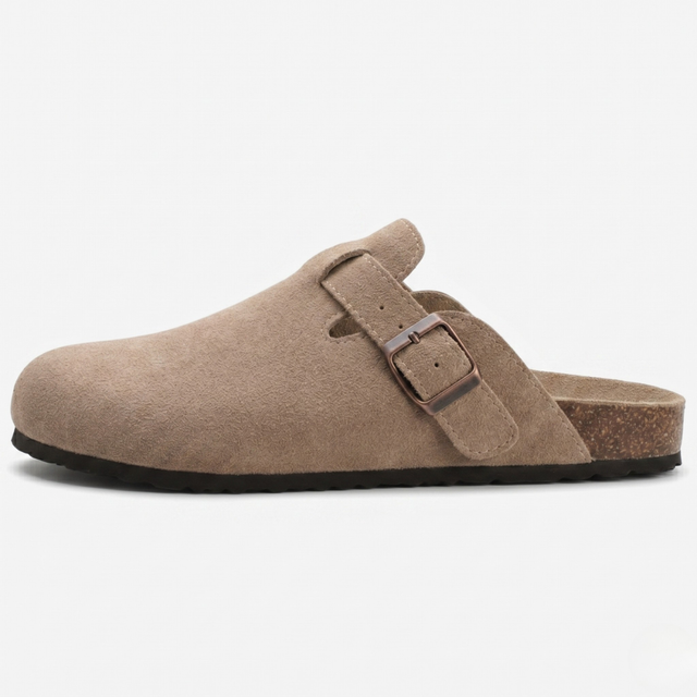 NOMU | Men’s Buckle Strap Closed-Toe Slip-On Mules