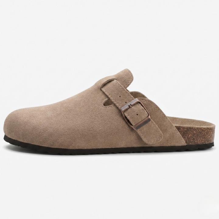 NOMU | Men’s Buckle Strap Closed-Toe Slip-On Mules