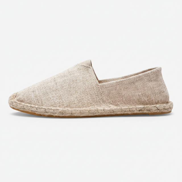 NOMU | Men's Linen Espadrille Loafers – Lightweight Slip-On Casual Shoes