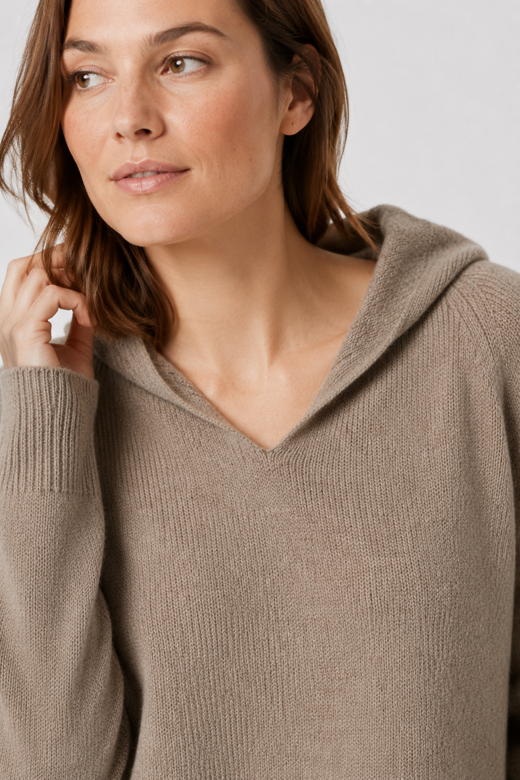 NOMU | Women's Hooded Knit Sweater – Soft Relaxed Pullover Hoodie