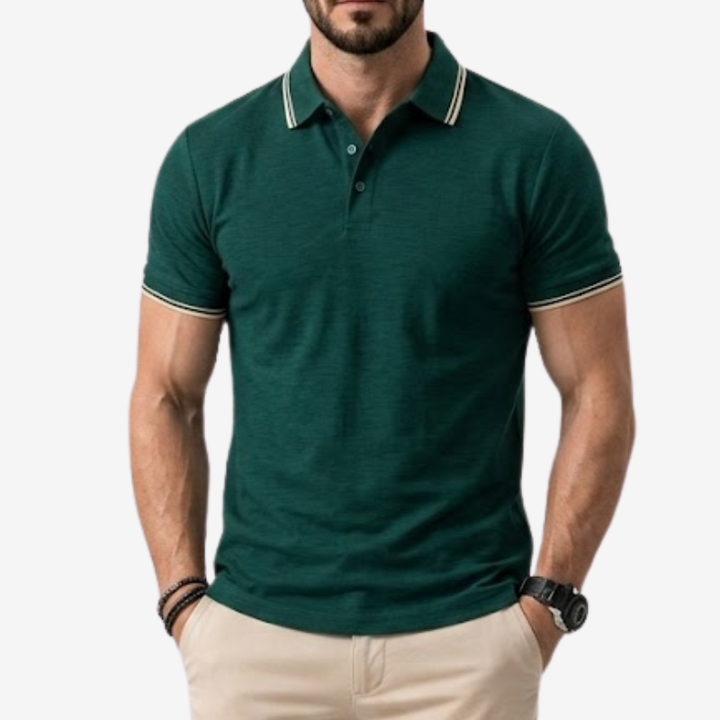 NOMU | Men's Classic Polo Shirt – Contrast Trim Casual Fit