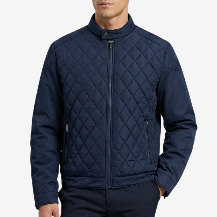 NOMU | Men's Quilted Zip-Up Jacket – Lightweight Modern Outerwear