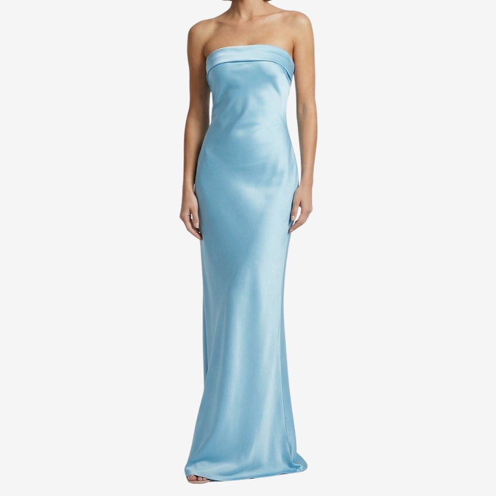 NOMU | Women’s Strapless Satin Maxi Dress