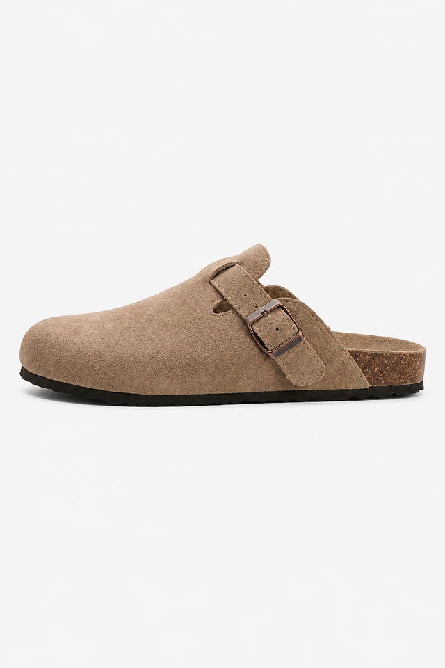 NOMU | Men’s Buckle Strap Closed-Toe Slip-On Mules