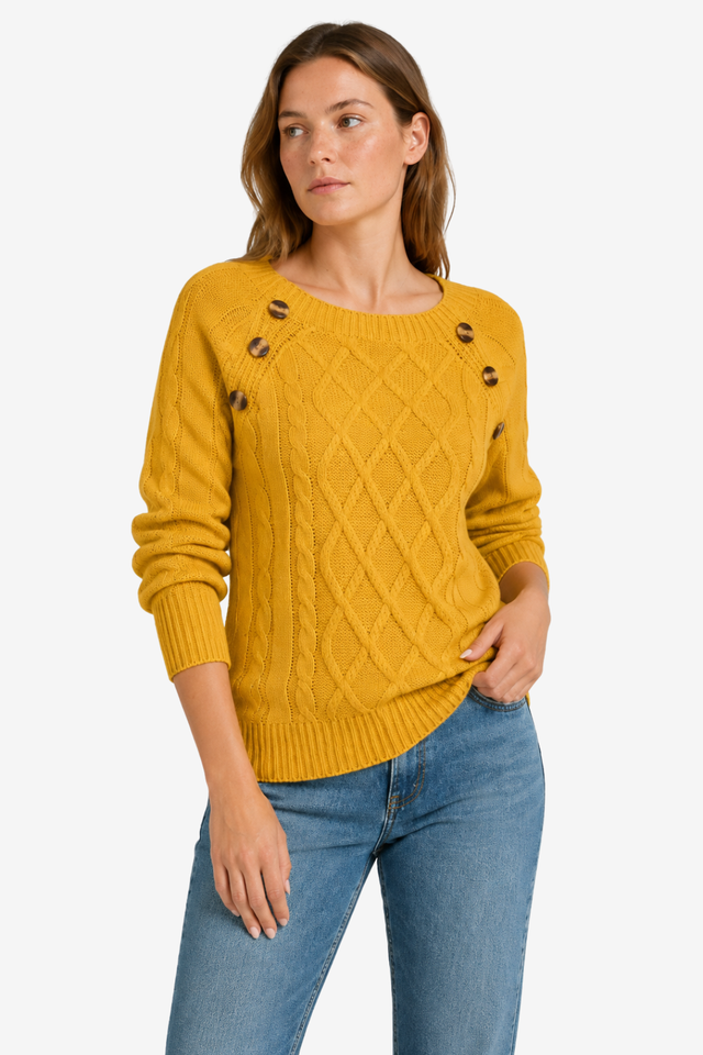 NOMU | Women’s Cable Knit Sweater – Heritage Comfort