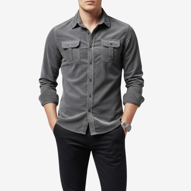 NOMU | Men’s Corduroy Business Casual Shirt