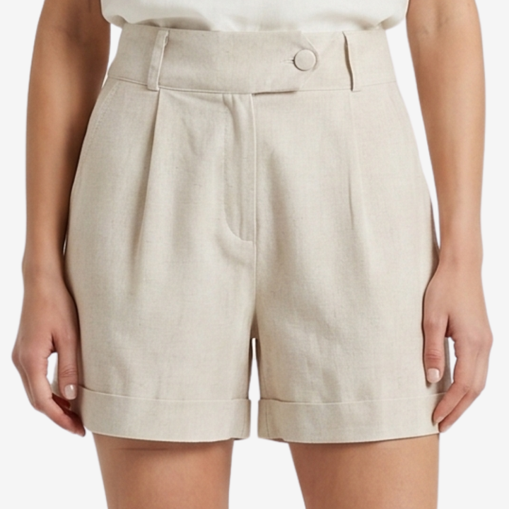 NOMU | Women’s High Waisted Linen Shorts