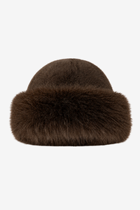 NOMU | Women's Faux-Fur Cuff Beanie – Plush Wide Cuff Winter Design