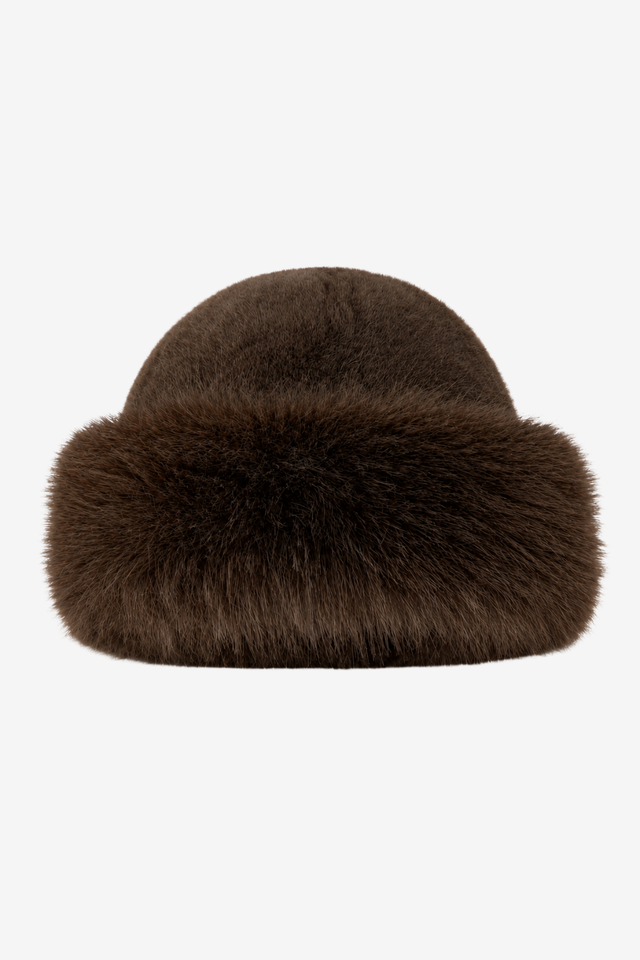 NOMU | Women's Faux-Fur Cuff Beanie – Plush Wide Cuff Winter Design