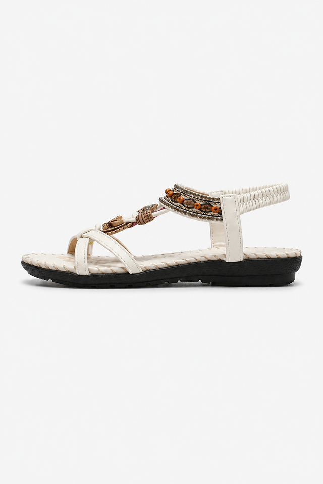 NOMU | Women’s Beaded Strap Flat Sandals
