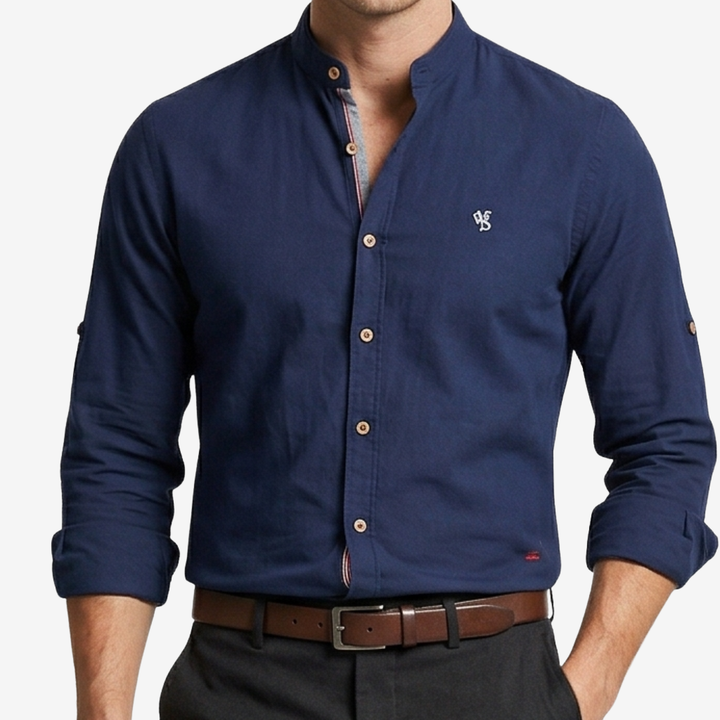 NOMU | Men’s Casual Mandarin Collar Shirt