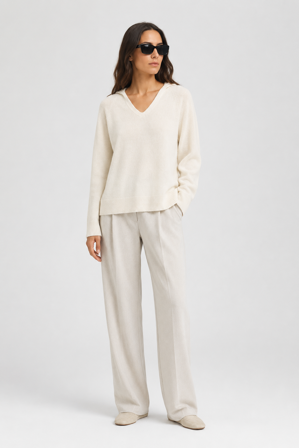 NOMU | Women's Hooded Knit Sweater – Soft Relaxed Pullover Hoodie