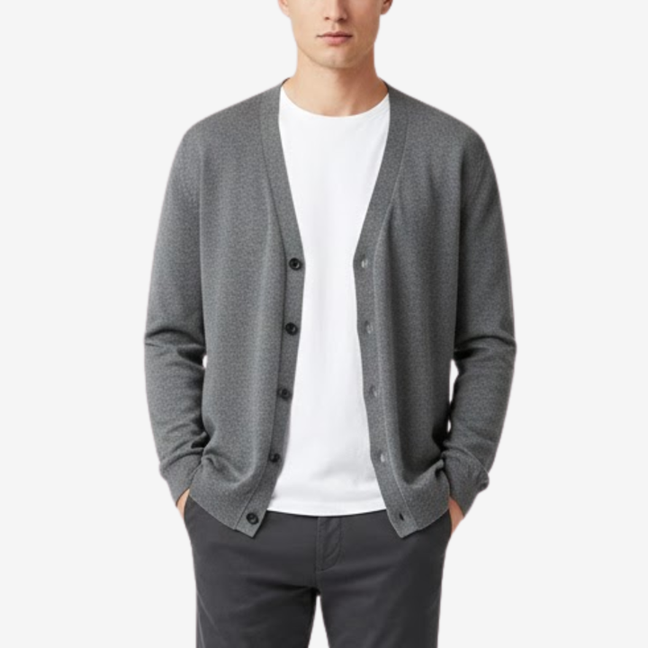 NOMU | Men's Classic Knit Cardigan – Lightweight Button-Up Sweater