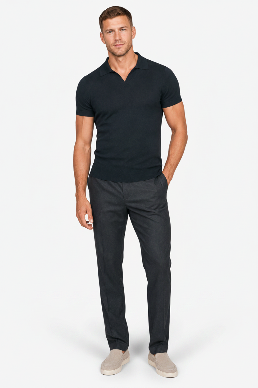 NOMU | Men’s Short Sleeve Open Collar Polo Shirt