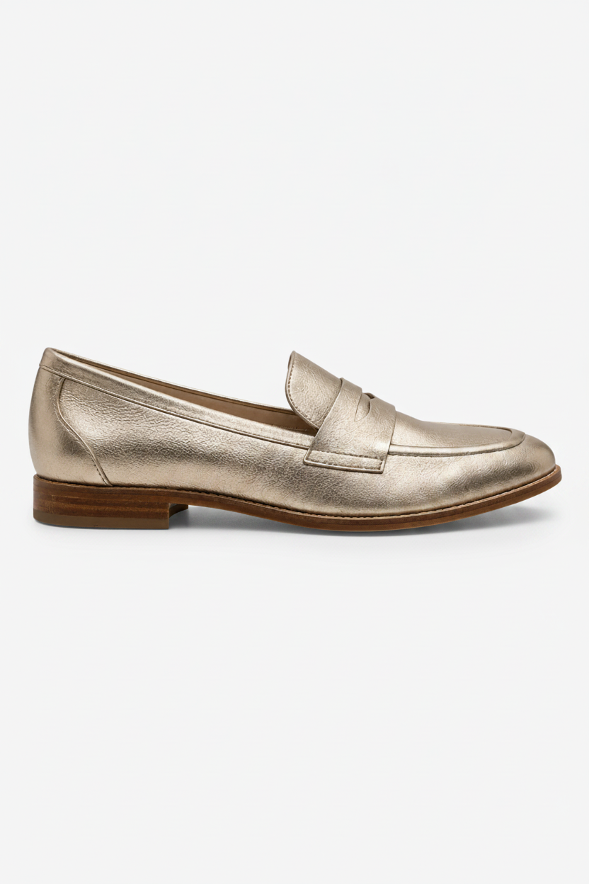 NOMU | Women's Round Toe Patchwork Loafers – Easy Slip On Design for Everyday Wear