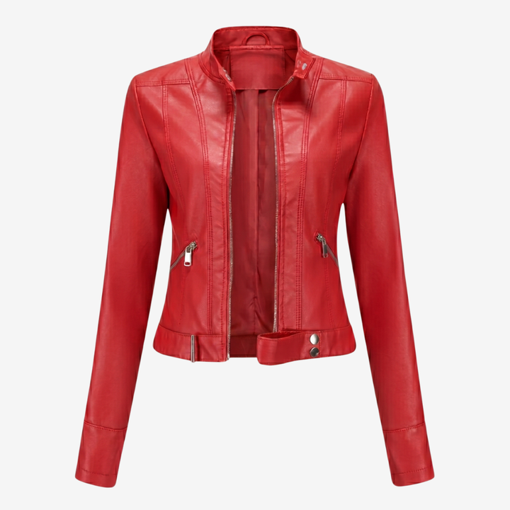 NOMU | Women’s Zippered Leather Jacket