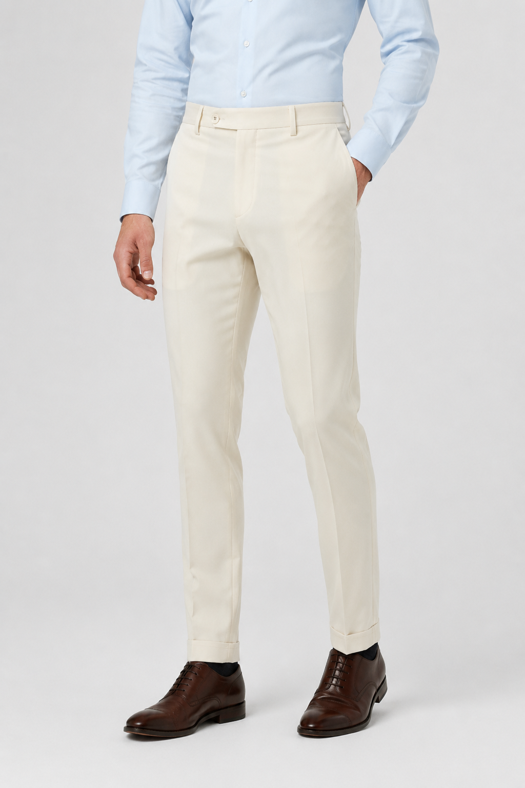 NOMU | Men's Slim Fit Dress Trousers – Tailored Formal Ankle Pants