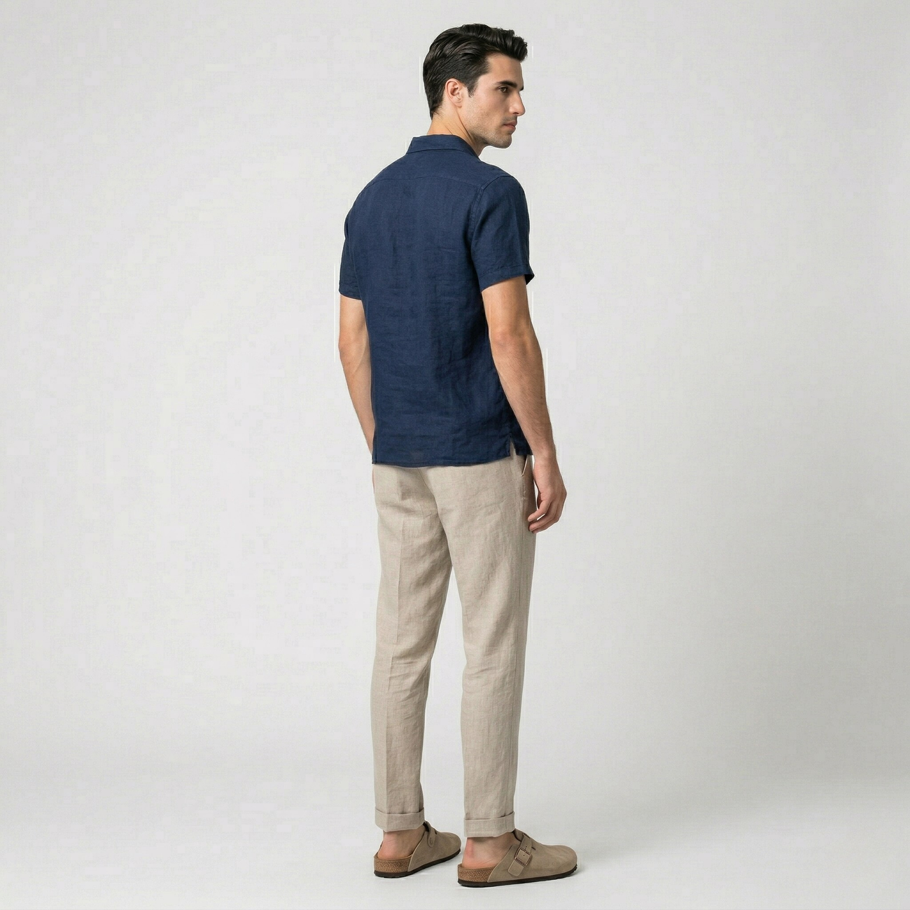 NOMU | Men’s Buckle Strap Closed-Toe Slip-On Mules