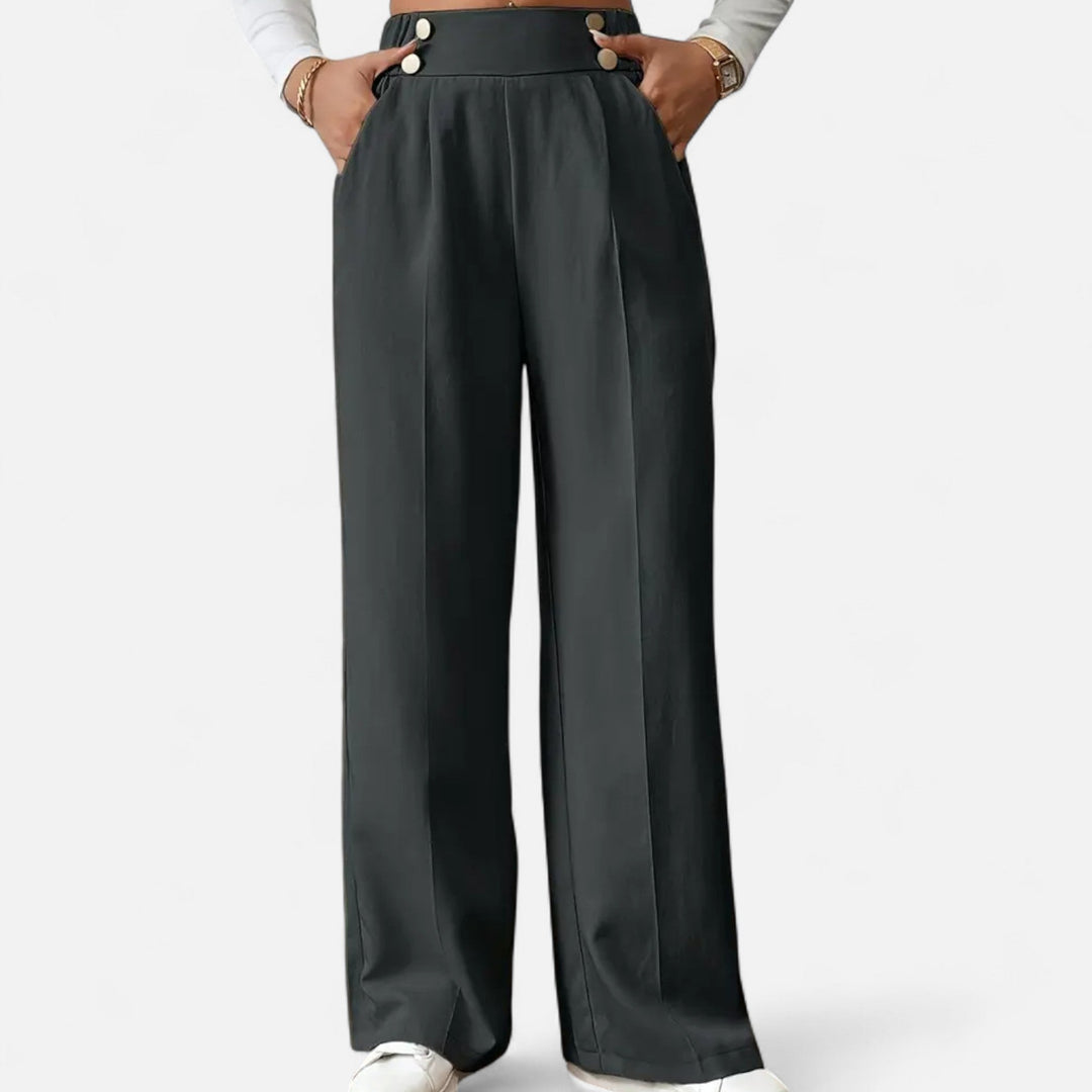 Women’s Button-Detail Pants – Refined Silhouette