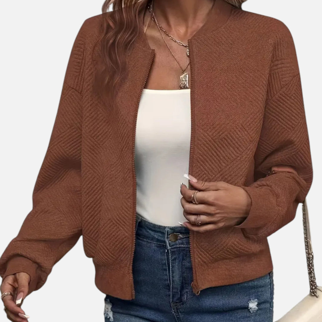 Women’s Solid Textured Jacket – Refined Everyday Style