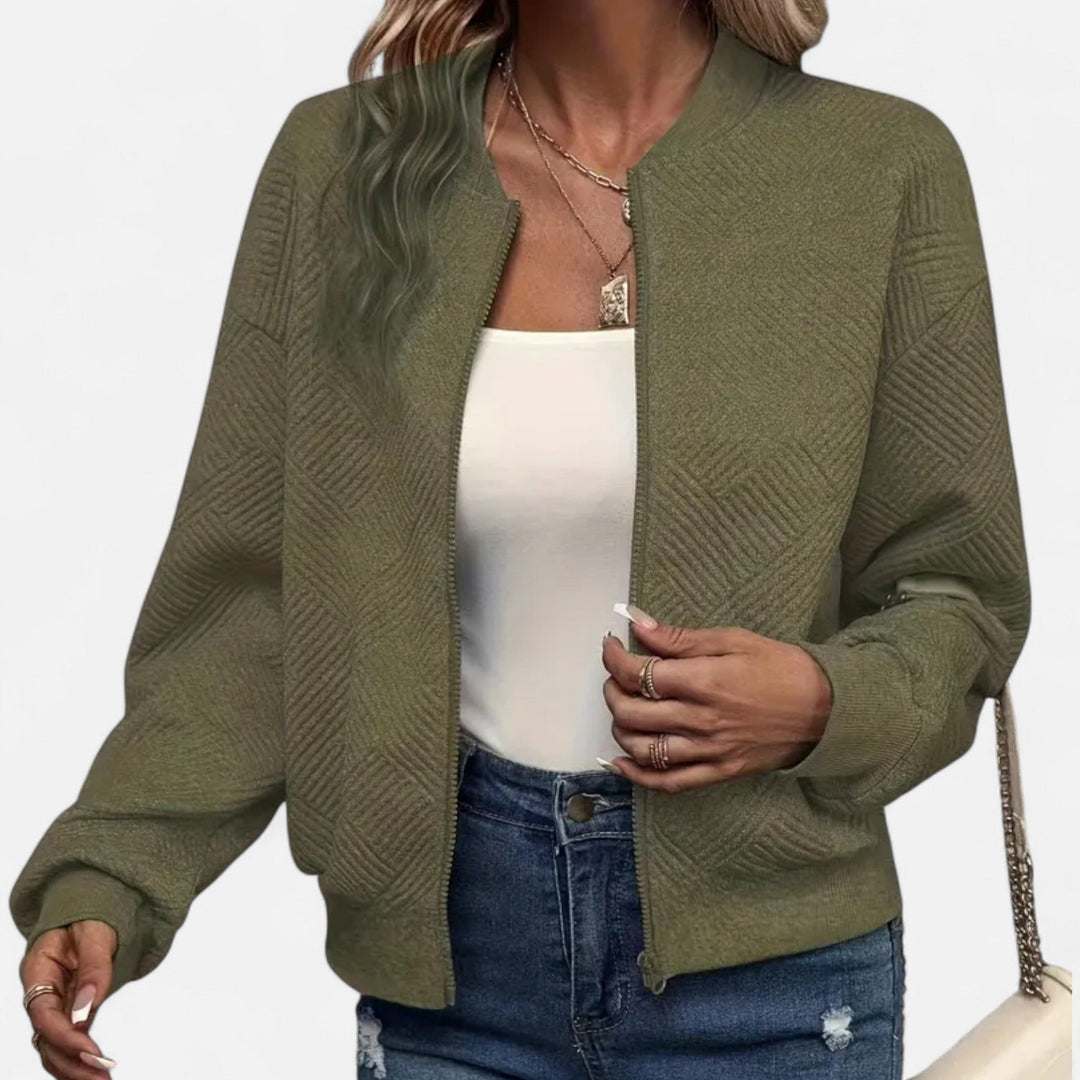 Women’s Solid Textured Jacket – Refined Everyday Style
