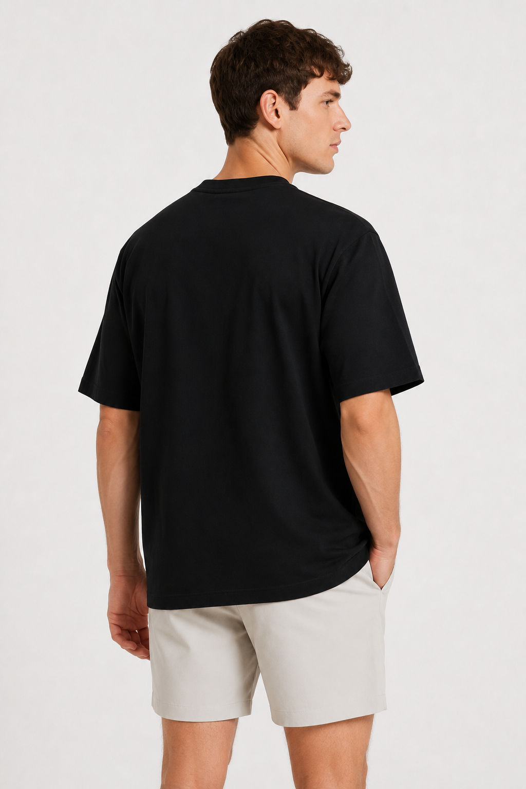NOMU | Men's Oversized Crew Neck T-Shirt – Relaxed Fit Casual Everyday Tee