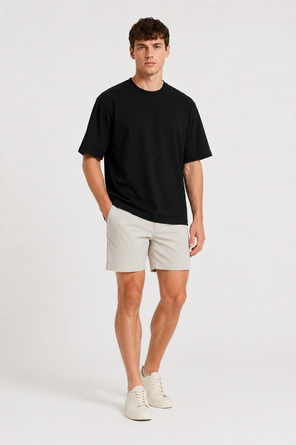NOMU | Men's Oversized Crew Neck T-Shirt – Relaxed Fit Casual Everyday Tee